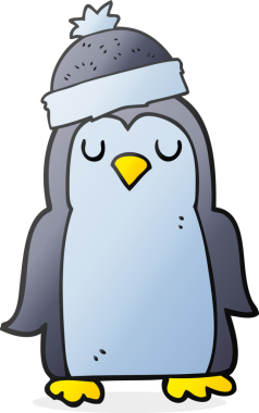 Bir insan tarafından çizilmiş serbest çizim penguen.