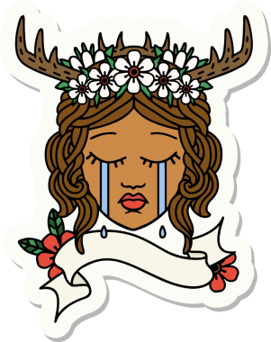 Bir insan tarafından çizilmiş insan bir Druid çıkartması.