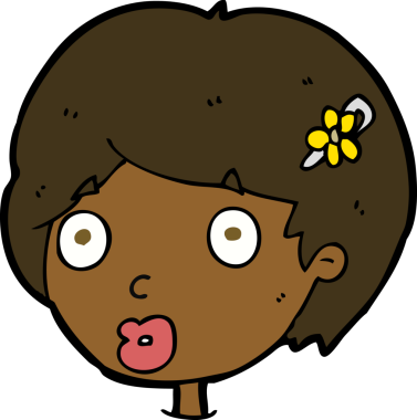 Bir insan tarafından çizilmiş bir kadın yüzü.