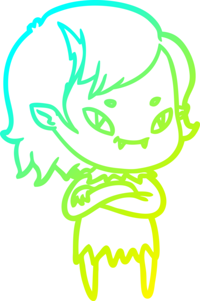 Bir insan tarafından çizilmiş soğuk gradyan çizgi çizimi.