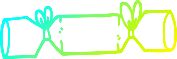 Bir insan tarafından çizilmiş bir çizgi film krakerinin soğuk gradyan çizimi