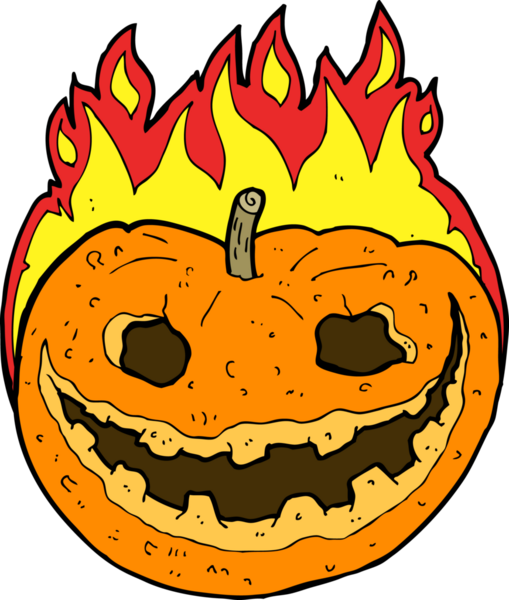 Bir insan tarafından çizilmiş ürkütücü balkabağı.