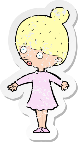 Bir insan tarafından çizilmiş bir karikatürün gerilimli çıkartması.