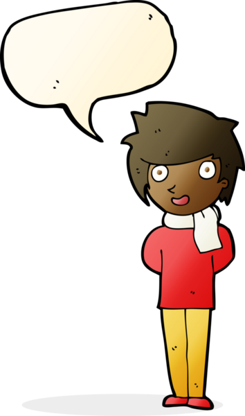 Bir insan tarafından çizilmiş konuşma balonu olan çizgi film dostu bir adam.