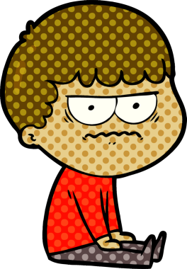 Bir insan tarafından çizilmiş rahatsız bir adam.