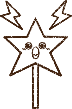 Sihirli Asa Kömür Bir insan tarafından çizilmiş