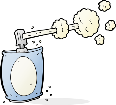 Bir insan tarafından çizilmiş karikatür spreyi.