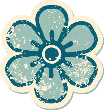 Bir insan tarafından çizilmiş bir çiçeğin sembolik dövmesi.