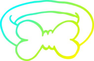 Bir insan tarafından çizilmiş siyah papyon çizimi.