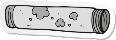 Bir insan tarafından çizilmiş eski bir borunun çıkartması.