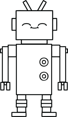 Bir insan tarafından çizilmiş robot çizimi