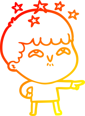 İnsan tarafından çizilmiş bir çizgi film karakteri.