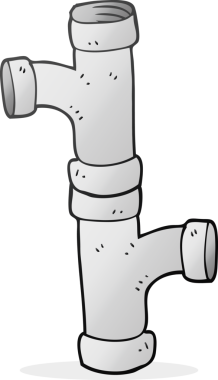 Bir insan tarafından çizilmiş serbest çizim karikatür boru