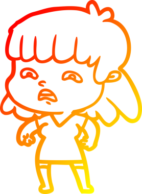 İnsan tarafından çizilmiş endişeli bir karikatür çizimi.