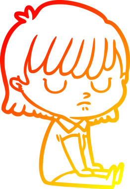 Bir insan tarafından çizilmiş bir karikatür kadın çizimi