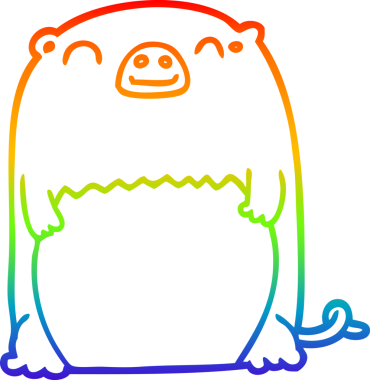 gökkuşağı gradyan çizimi bir insan tarafından çizilmiş bir karikatür yaratık