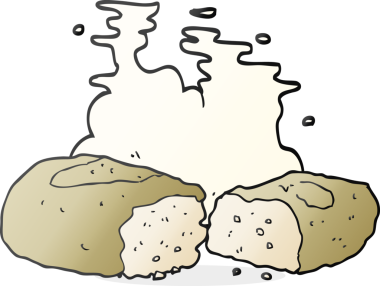 Bir insan tarafından çizilmiş karikatür ekmeği