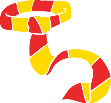 Bir insan tarafından çizilmiş düz renkli çizgi film çizimi