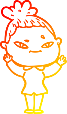 Bir insan tarafından çizilmiş bir karikatür kadın çizimi