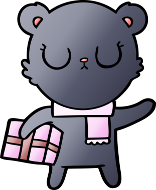 Bir insan tarafından çizilmiş ayı karikatürü çizicisi