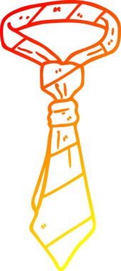 Bir insan tarafından çizilmiş bir karikatür ofis kravatının sıcak gradyanı