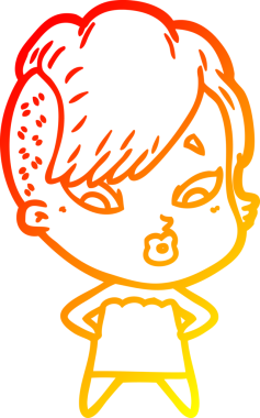 Bir çizgi film karakteri, bir insan tarafından çizilmiş bir kızı şaşırttı.