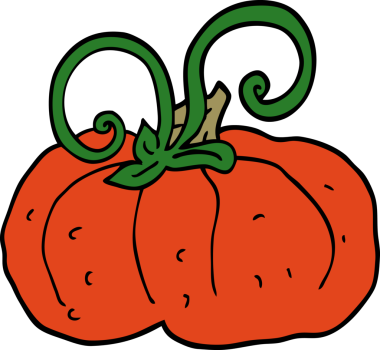 Bir insan tarafından çizilmiş karikatür kış kabağı.