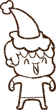 Bir insan tarafından çizilmiş Noel Adamı Kömürü