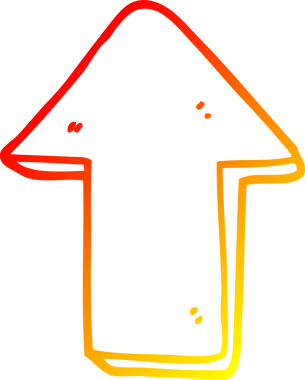 Bir insan tarafından çizilmiş bir çizgi filmin sıcak gradyan çizimi