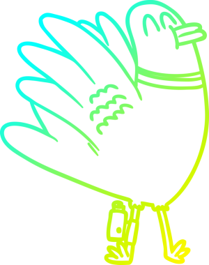 Bir insan tarafından çizilmiş bir güvercin çizimi.