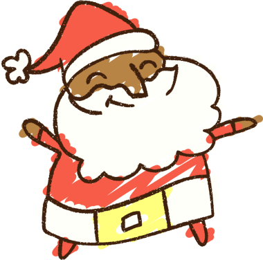 Bir insan tarafından çizilmiş Noel Baba Tebeşiri