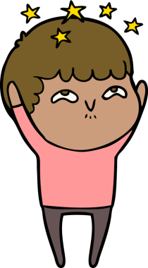 çizgi film bir insan tarafından çizilmiş hayret verici çocuk.