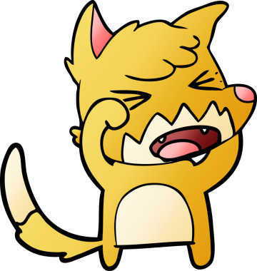 Bir insan tarafından çizilmiş kızgın tilki bakışları.