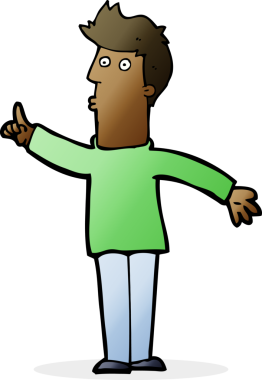 Karikatürist bir insan tarafından çizilen uyarıları tavsiye ediyor.