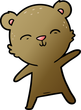 Bir insan tarafından çizilmiş bir çizgi film karakteri.