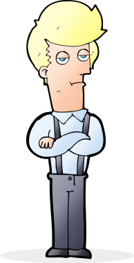 Bir insan tarafından çizilmiş sıkıcı bir çizgi film.