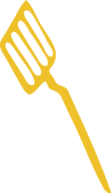 Bir insan tarafından çizilmiş tuhaf bir çizgi film spatulası