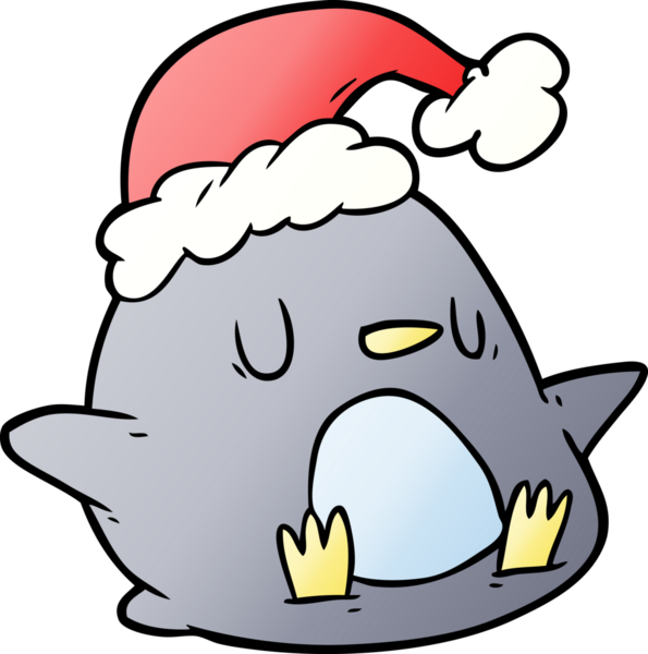 Bir insan tarafından çizilmiş sevimli penguen çizgi filmi.