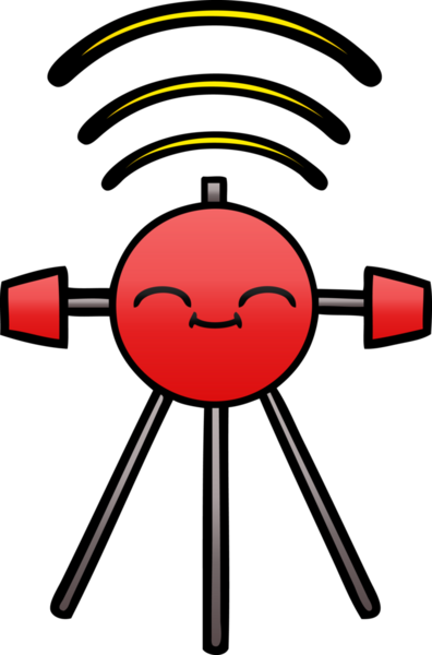 Bir insan tarafından çizilmiş bir uydunun eğimli gölgeli karikatürü