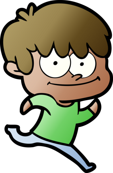 Bir insan tarafından çizilmiş mutlu çizgi film adamı.