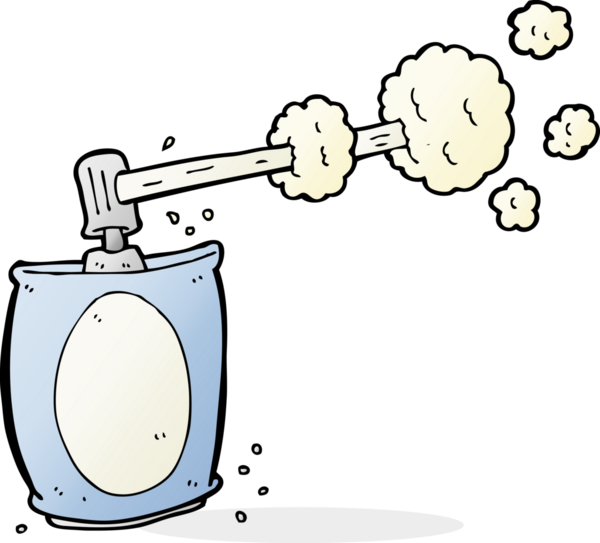 Bir insan tarafından çizilmiş karikatür spreyi.