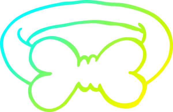 Bir insan tarafından çizilmiş siyah papyon çizimi.