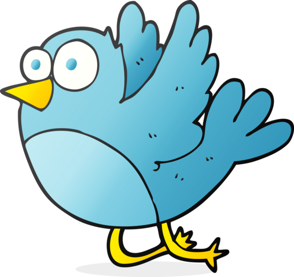 Bir insan tarafından çizilmiş serbest çizgi film kuşu.