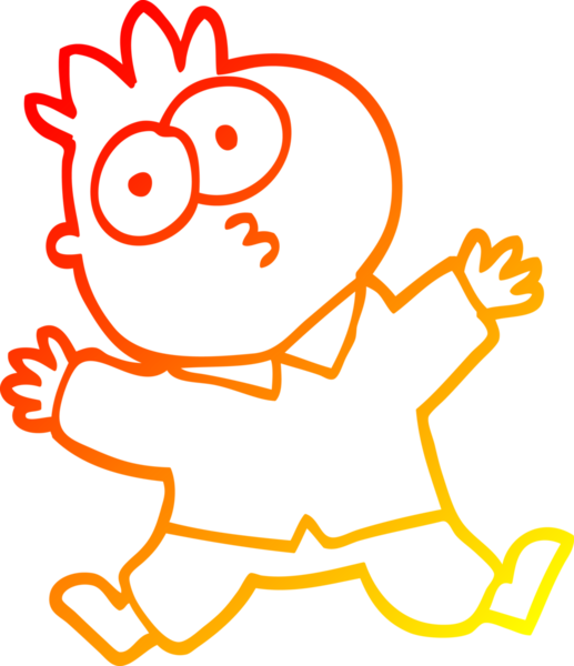 Bir insan tarafından çizilmiş komik bir ofis adamının sıcak çizgi çizimi