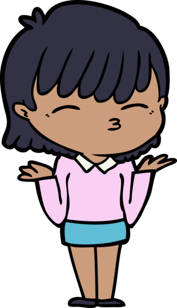 Bir insan tarafından çizilmiş karikatür kadın.