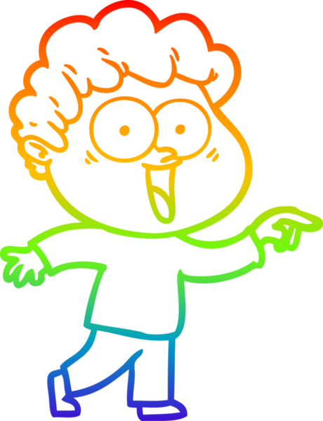 Bir insan tarafından çizilmiş mutlu bir adamın çizgi çizimi.