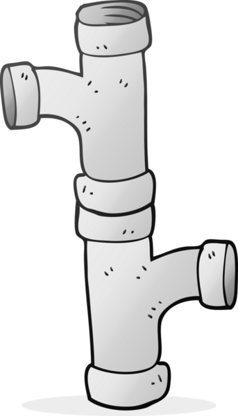 Bir insan tarafından çizilmiş serbest çizim karikatür boru