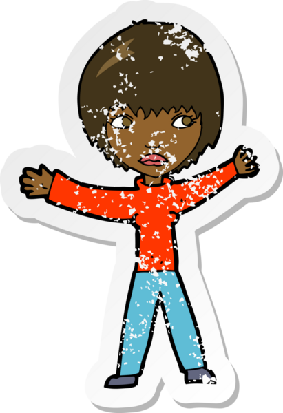 Bir insan tarafından çizilmiş sallanan bir karikatürün gerilimli yapıştırması.