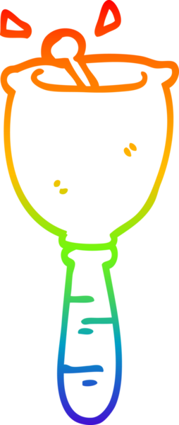 gökkuşağı gradyan çizgi çizimi bir insan tarafından çizilmiş bir karikatür zil