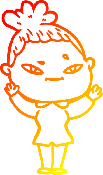 Bir insan tarafından çizilmiş bir karikatür kadın çizimi